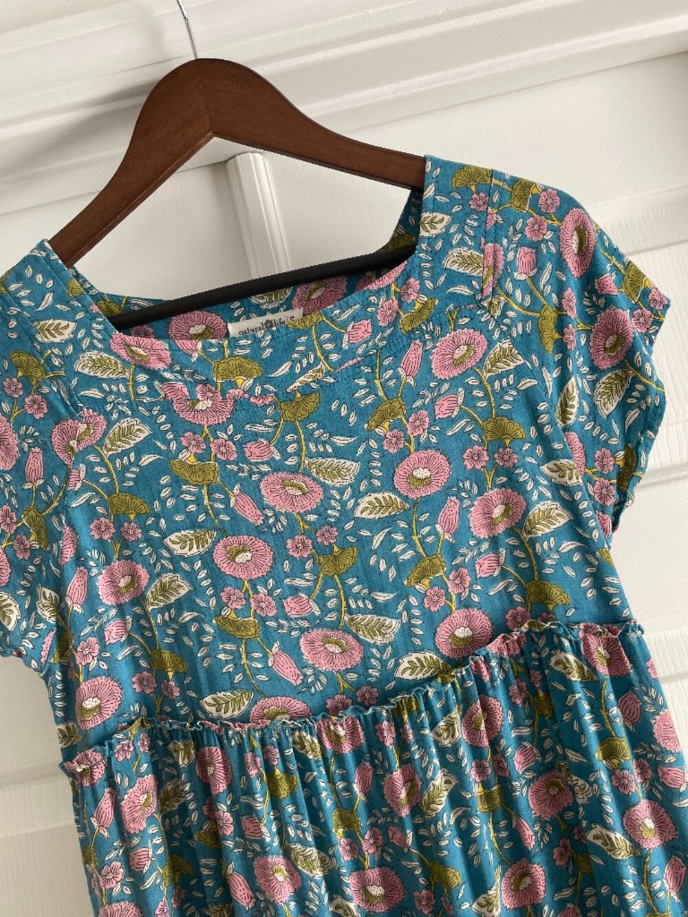 Natural Life Berkley Dress - Blue Floral Vines (Small)